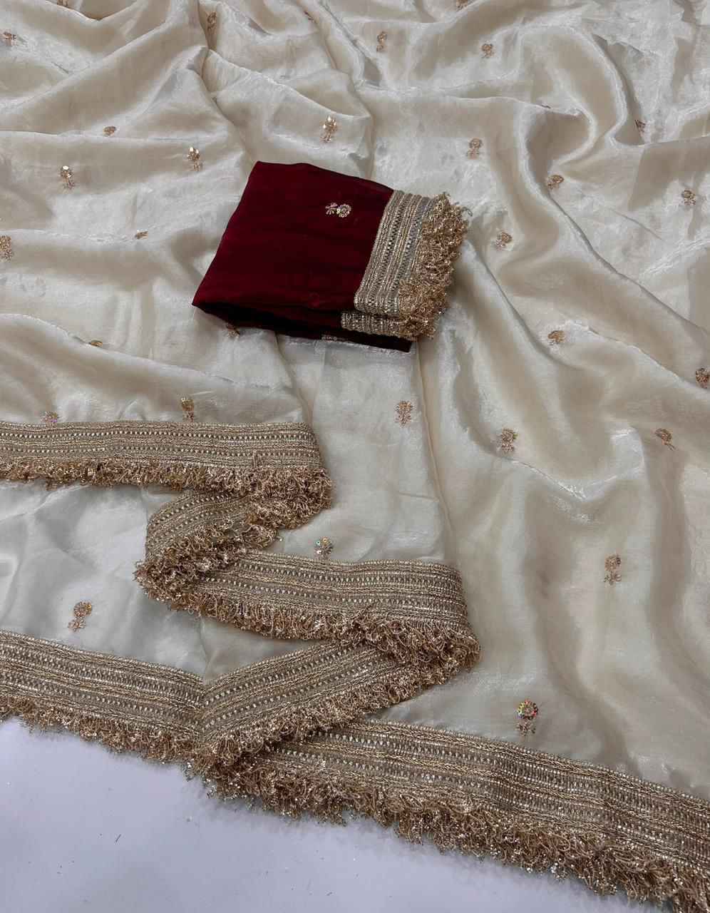 Rajrani Shwetambara Space Silk Saree