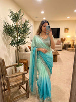 NeelAab NoorLeher Designer Saree