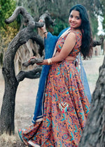 Desert Bloom Mustard Satin Lehenga