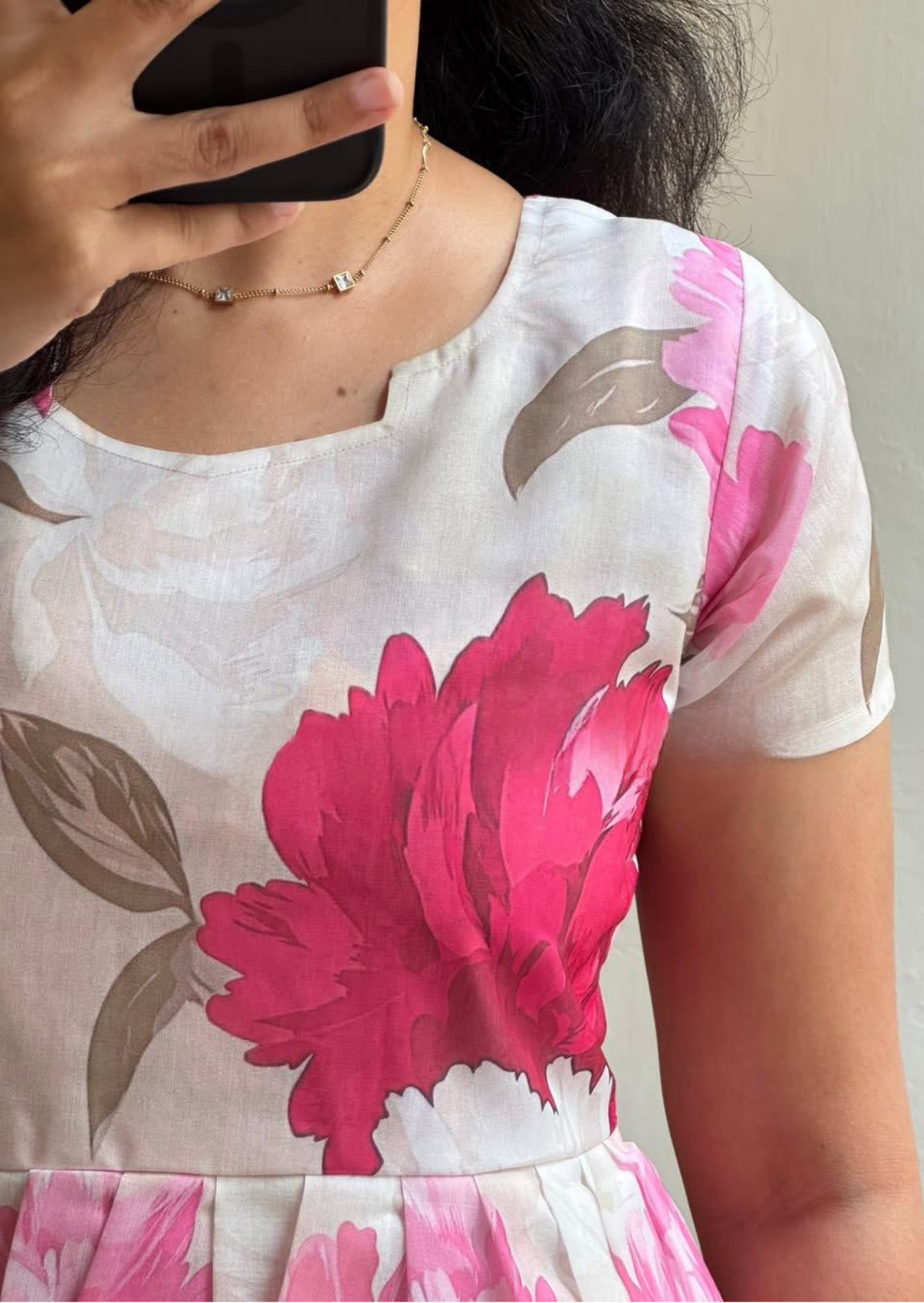 Gulabi Pushpanjali Soft Cotton Dress