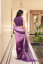Lavender Mist Floral Soft Georgette Saree