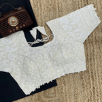 Anvi Ivory Lucknowi Chikan Cotton Blouse