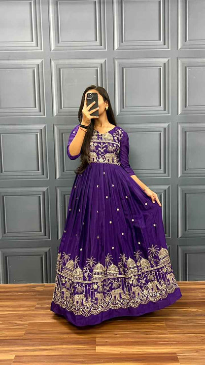 Avni Royal Amethyst Gown