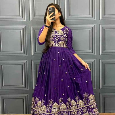 Avni Royal Amethyst Gown