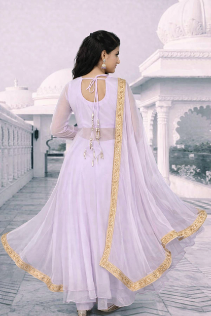 Shagun Lilac Anarkali Suit Set
