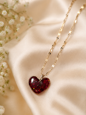 Crimson Heart Keepsake Necklace