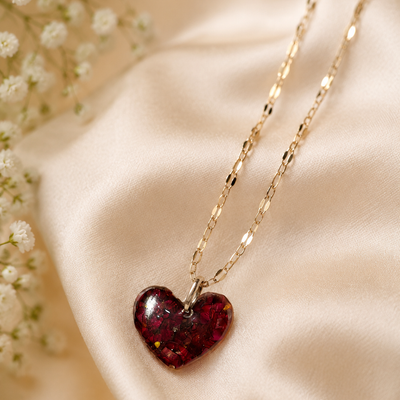 Crimson Heart Keepsake Necklace