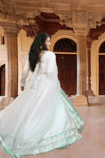 Chandani White Satin Lehenga Set - Elegant Ethnic Wear for Every Occasion