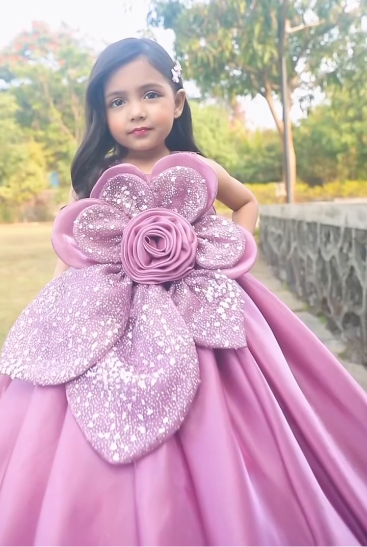 Gungun Princess Floral Designer Kids Gown