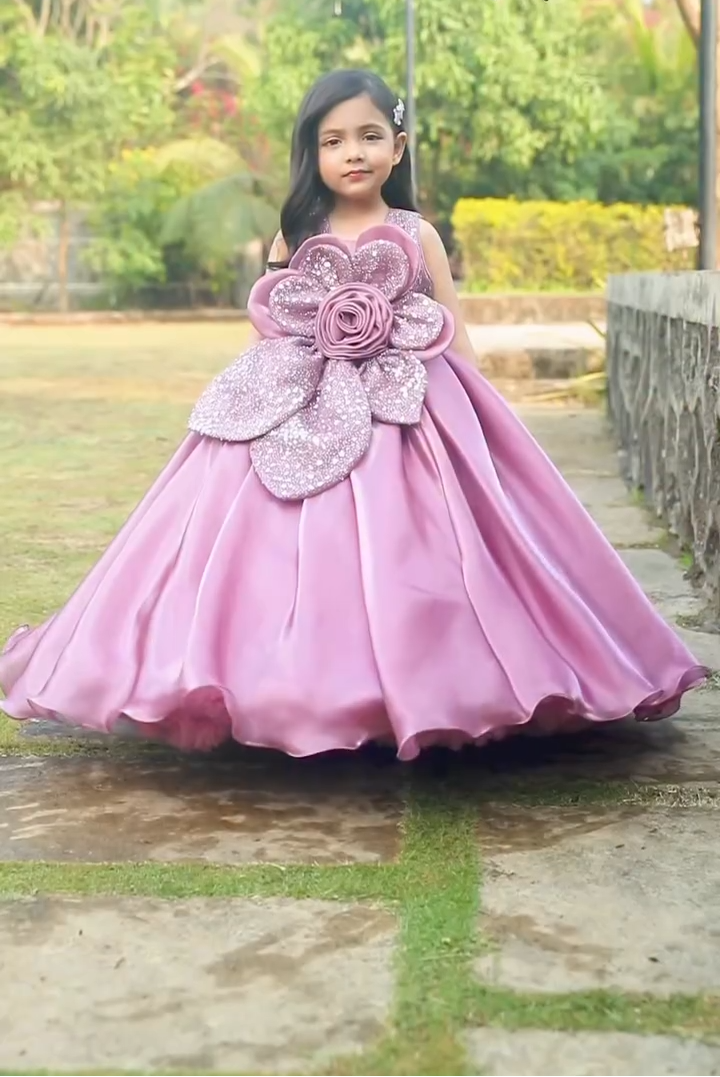 Gungun Princess Floral Designer Kids Gown