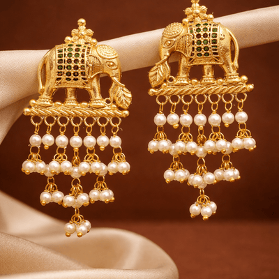 Gajraj Gold Dangler Earrings