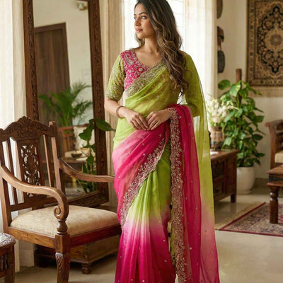 GulHarit RangLeher Designer Saree