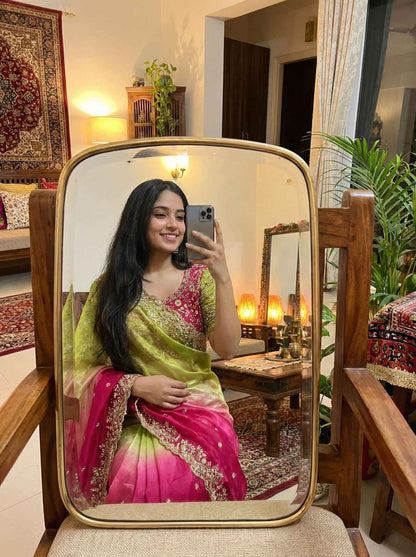 GulHarit RangLeher Designer Saree