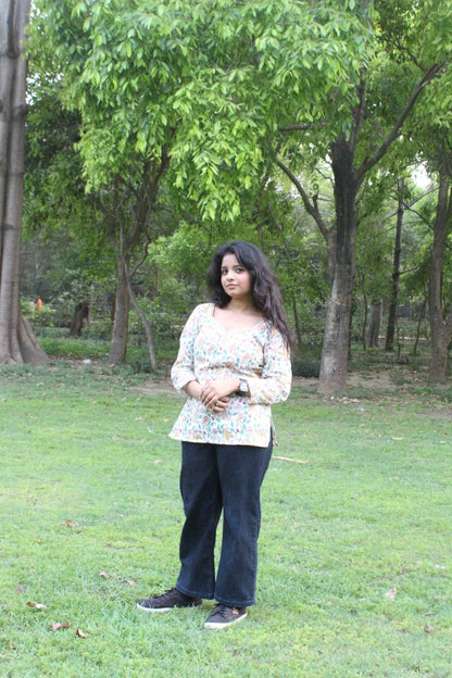 Ivory Garden Cotton Kurti