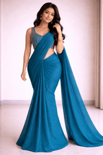 Jheel Crush Designer Saree with Heavy Beaded Blouse