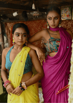 Kanika Sunbeam Pure Mul Cotton Mirrorwork Saree