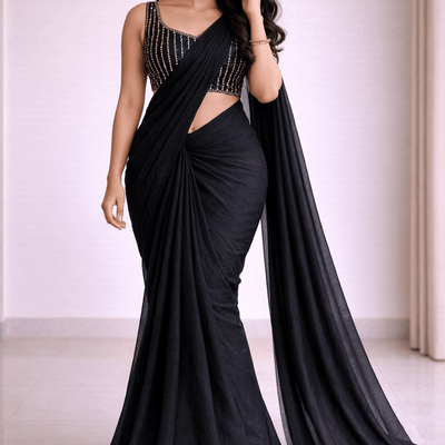 Karishma Crush Designer Saree with Heavy Beaded Blouse