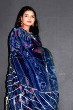 Midnight Feather Cape Lehenga Set