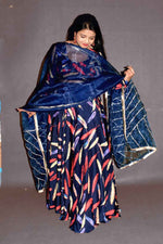 Midnight Feather Cape Lehenga Set