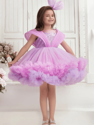 Mini Mehfil Frill Designer Kids Party Dress