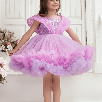 Mini Mehfil Frill Designer Kids Party Dress