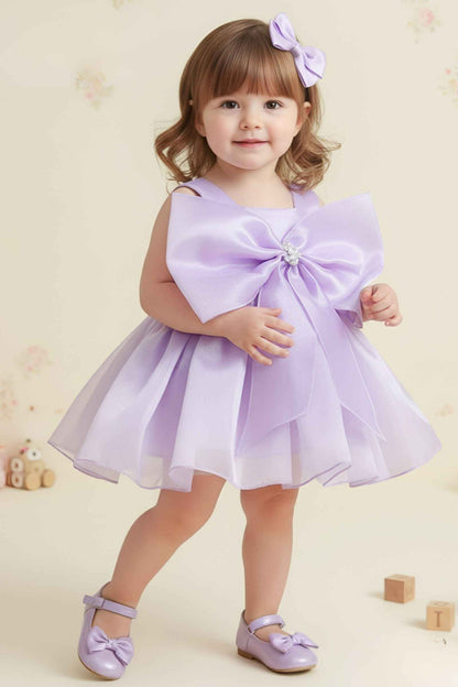 Nanha Swag Bow Designer Baby Dress