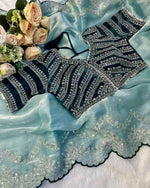 Neelkamal Zimmy Choo Satin Saree