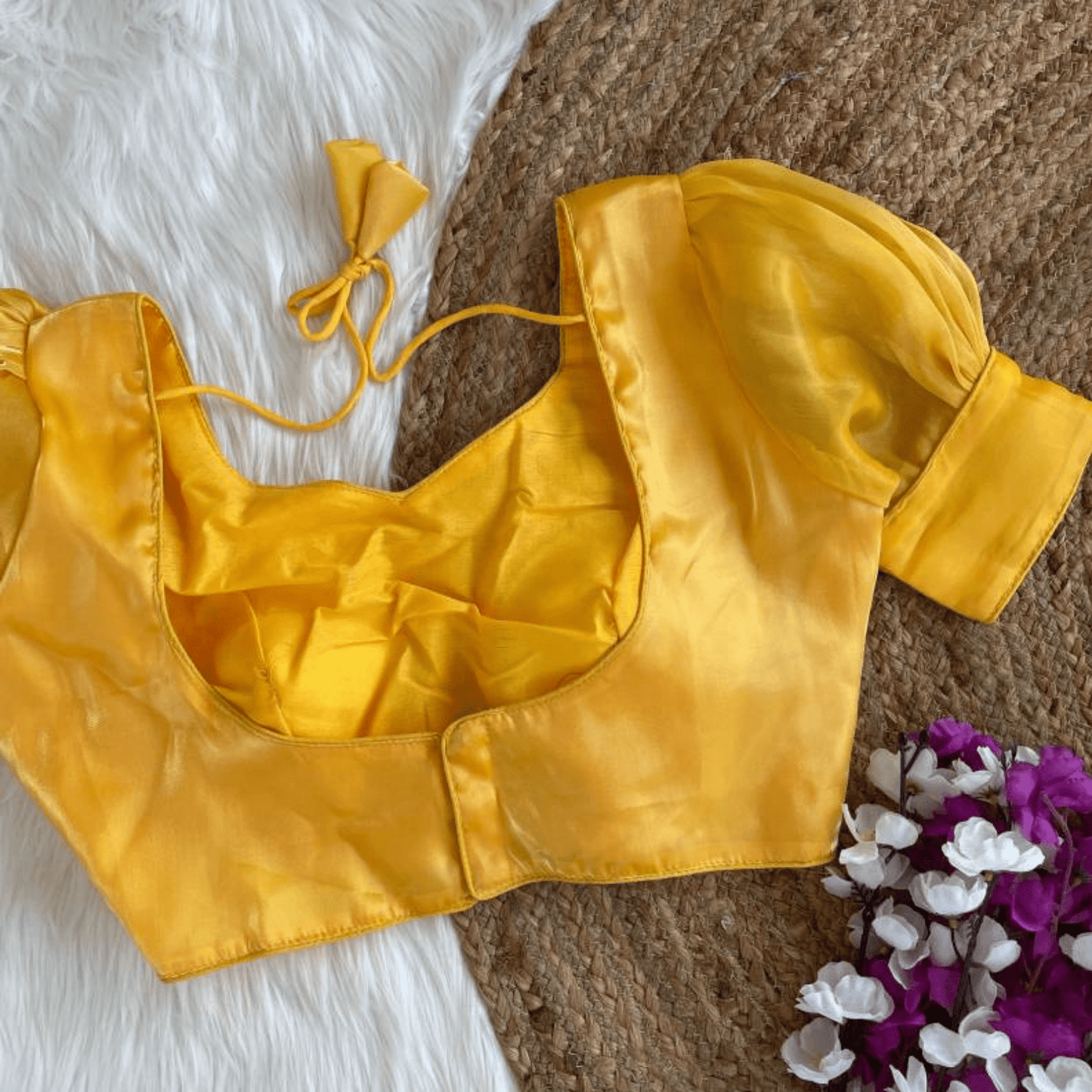 Noelle Yellow Organza Puff Jimmy Choo Blouse