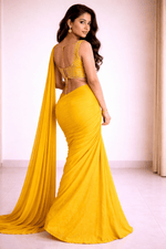 Nyra Surya Crush Designer Saree with Heavy Beaded Blouse