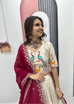 Padmika Embroidered Tissue Silk Lehenga Set