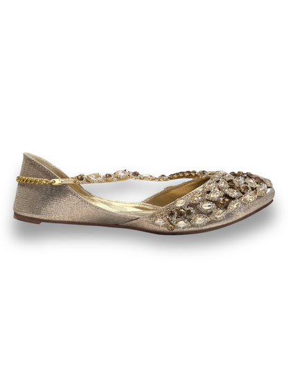 Royal Gold Embellished Ethnic Jutti