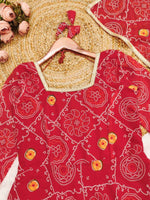 RoopRani Bandhej Georgette Anarkali Set