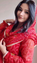 RoopRani Bandhej Georgette Anarkali Set