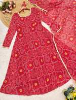 RoopRani Bandhej Georgette Anarkali Set