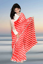Sindoori Adaa Lahariya Georgette Saree Set with Blouse