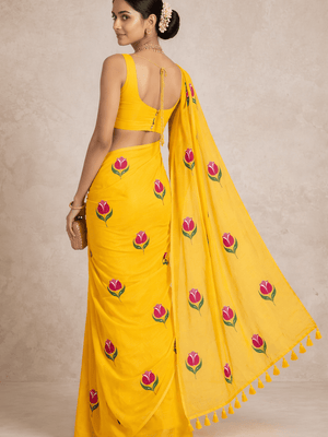 Sunidhi Handpainted Mulmul Cotton Saree