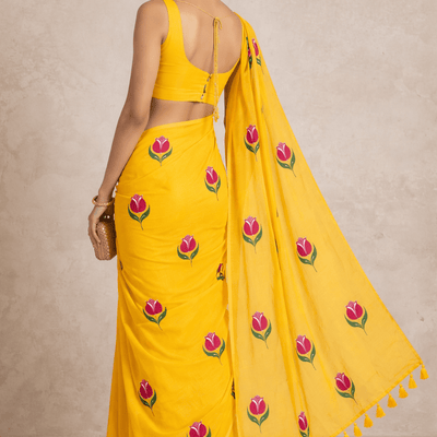 Sunidhi Handpainted Mulmul Cotton Saree